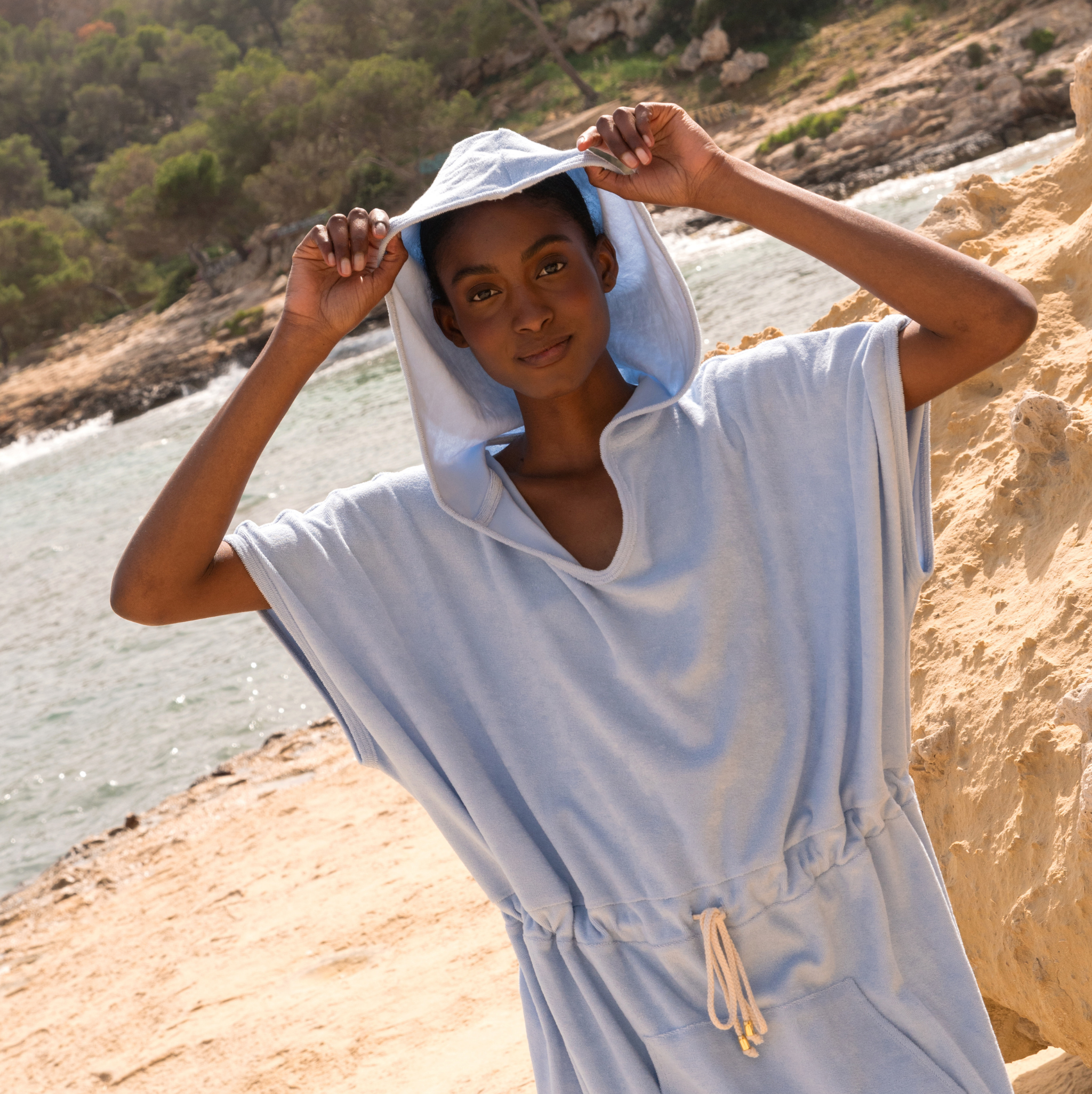 BADEPONCHO SOLID