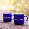 KOHO-Keramik-Tasse Blau zwei Tassen
